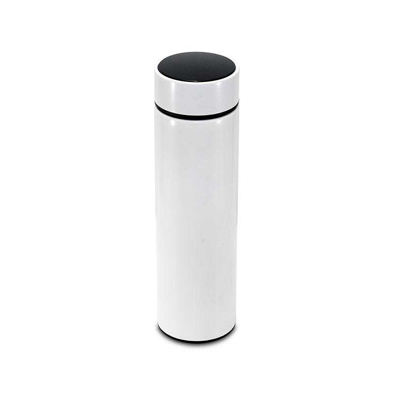 Customized insulated smart thermal bottle with real time temparature display white